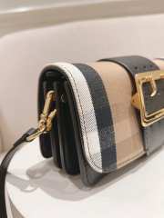 Uubags | Burberry Black Small Buckle House Check Bag 19.5x12x5cm - 5