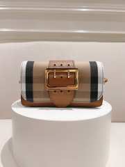 Uubags | Burberry Brown Small Buckle House Check Bag 19.5x12x5cm - 1