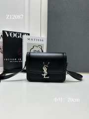 Uubags | YSL Solferino Small Satchel In Box Leather Black 23x16x6cm - 1