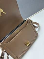 Uubags | YSL Solferino Small Satchel In Box Leather Brown 23x16x6cm - 4