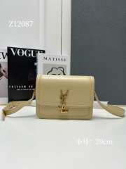 Uubags | YSL Solferino Small Satchel In Box Leather Beige 23x16x6cm - 1