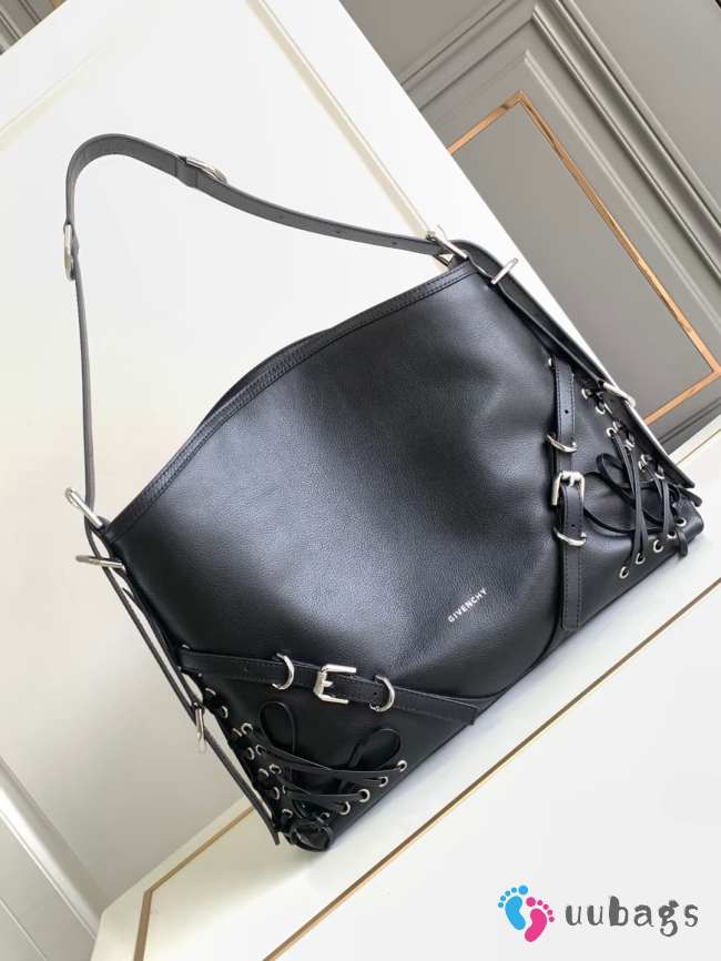 Uubags | Givenchy Voyou Bag In Corset Style Leather Black 40x27x6.5cm - 1