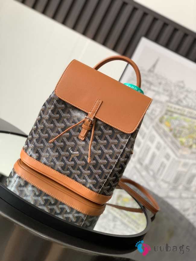 Uubags | Goyard Goyardine Calfskin Mini Alpin Backpack Tan 23x9.5x19cm - 1