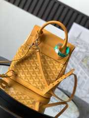 Uubags | Goyard Goyardine Calfskin Mini Alpin Backpack Yellow 23x9.5x19cm - 5