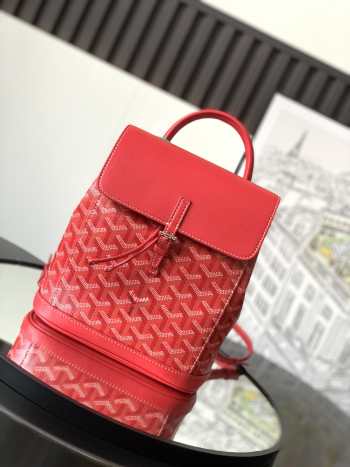 Uubags | Goyard Goyardine Calfskin Mini Alpin Backpack Red 23x9.5x19cm