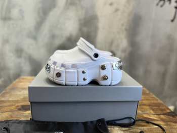 Uubags | Balenciaga HardCrocs mule in white rubber 11cm