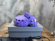 Uubags | Balenciaga HardCrocs mule in purple rubber 11cm - 1