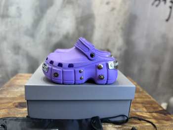 Uubags | Balenciaga HardCrocs mule in purple rubber 11cm