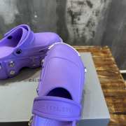 Uubags | Balenciaga HardCrocs mule in purple rubber 11cm - 4