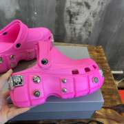 Uubags | Balenciaga HardCrocs mule in pink rubber 11cm - 3