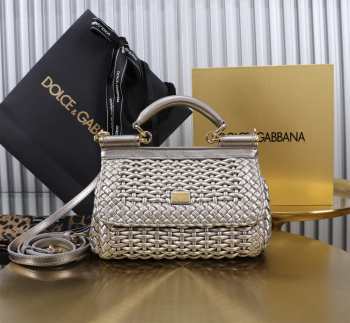 Uubags | Dolce & Gabbana Small Sicily Handbag In Silver 18x11x6cm