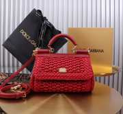 Uubags | Dolce & Gabbana Small Sicily Handbag In Red 18x11x6cm - 1