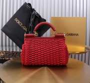 Uubags | Dolce & Gabbana Small Sicily Handbag In Red 18x11x6cm - 3