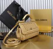 Uubags | Dolce & Gabbana Small Sicily Handbag In Gold 18x11x6cm - 6