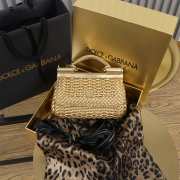 Uubags | Dolce & Gabbana Small Sicily Handbag In Gold 18x11x6cm - 3