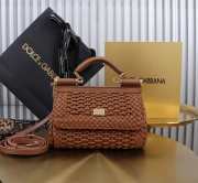 Uubags | Dolce & Gabbana Small Sicily Handbag In Brown 18x11x6cm - 1