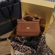 Uubags | Dolce & Gabbana Small Sicily Handbag In Brown 18x11x6cm - 2