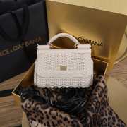 Uubags | Dolce & Gabbana Small Sicily Handbag In White 18x11x6cm - 1