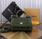 Uubags | Dolce & Gabbana Small Sicily Handbag In Green 18x11x6cm - 1