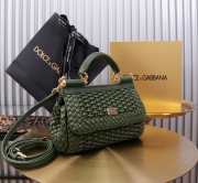 Uubags | Dolce & Gabbana Small Sicily Handbag In Green 18x11x6cm - 3