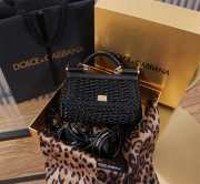 Uubags | Dolce & Gabbana Small Sicily Handbag In Black 18x11x6cm - 4