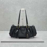 Uubags | Miu Miu From The Runway nappa leather bag in black 44x16x10.5cm - 5