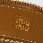 Uubags | Miu Miu leather handles bag and gold-tone hardware in cognac 33x13x21cm - 5