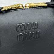 Uubags | Miu Miu leather handles bag and gold-tone hardware in black 33x13x21cm - 2