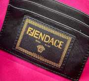 Uubags | Fendi Fendace Brooch Mini Baguette Black Bag 19.5x13x5cm - 3