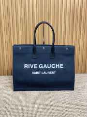 Uubags | YSL Large Canvas Rive Gauche Tote Bag In Blue 48x36x16cm - 1