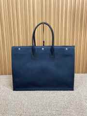 Uubags | YSL Large Canvas Rive Gauche Tote Bag In Blue 48x36x16cm - 5