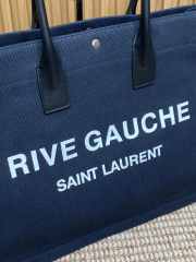 Uubags | YSL Large Canvas Rive Gauche Tote Bag In Blue 48x36x16cm - 2