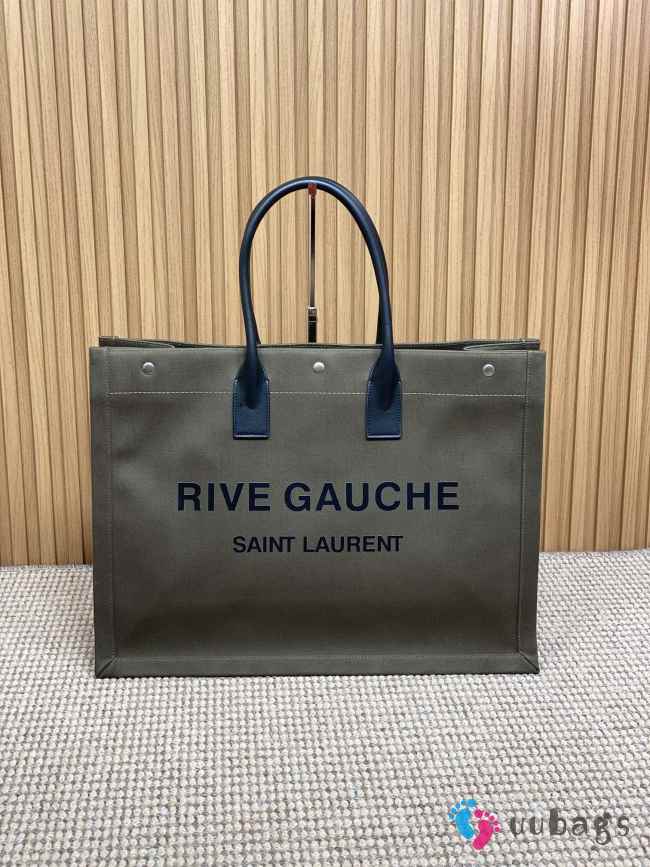 Uubags | YSL Large Canvas Rive Gauche Tote Bag In Storm 48x36x16cm - 1