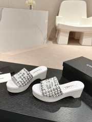 Uubags | Chanel Wedge Sandals White - 2