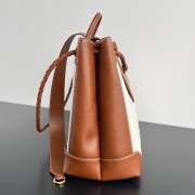 Uubags | Andiamo backpack in weathered leather and canvas with signature knot 48x40x20cm - 5