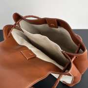 Uubags | Andiamo backpack in weathered leather and canvas with signature knot 48x40x20cm - 2