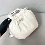 Uubags | Prada tote bag 1BG541 white lambskin leather 24x25x11cm - 4