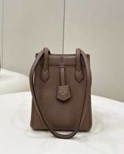 Uubags | Fendi Origami brown leather mini bag that can be transformed 18.5x15x15cm - 6