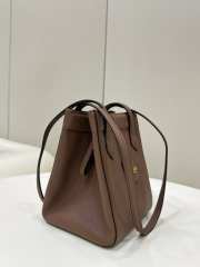 Uubags | Fendi Origami brown leather mini bag that can be transformed 18.5x15x15cm - 4