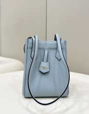 Uubags | Fendi Origami light blue leather mini bag that can be transformed 18.5x15x15cm - 2