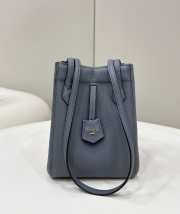 Uubags | Fendi Origami blue leather mini bag that can be transformed 18.5x15x15cm - 2