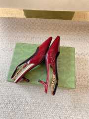 Uubags | Gucci Rosso Ancora red patent leather slingback pump - 4