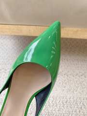 Uubags | Gucci Rosso Ancora green patent leather slingback pump - 4