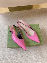 Uubags | Gucci Rosso Ancora pink patent leather slingback pump - 1