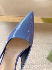 Uubags | Gucci Rosso Ancora blue patent leather slingback pump - 3