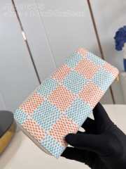 Uubags | Louis Vuitton N40675 Zippy Vertical Wallet Blue/Orange 10x20x2cm - 3