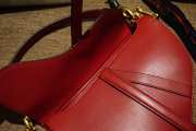 Uubags | Dior Smooth Calfskin Mini Saddle Bag Red 25.5x20x6.5cm - 6