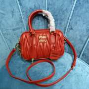 Uubags | Miu Miu Arcadie matelassé nappa leather bag in red 19x13x6cm - 1