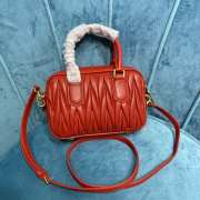 Uubags | Miu Miu Arcadie matelassé nappa leather bag in red 19x13x6cm - 5