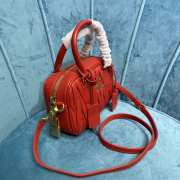 Uubags | Miu Miu Arcadie matelassé nappa leather bag in red 19x13x6cm - 4